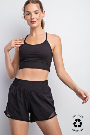 Recycled Active Short With Mesh