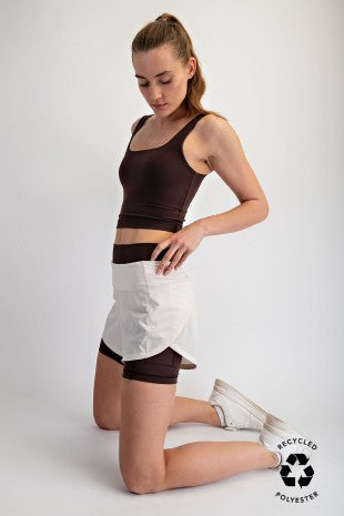 Stretch Woven 2 In 1 Active Shorts