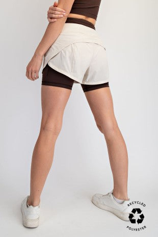 Stretch Woven 2 In 1 Active Shorts