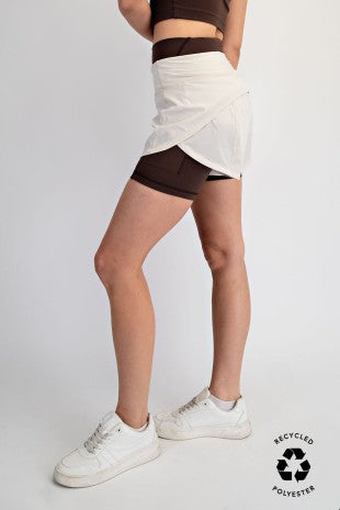Stretch Woven 2 In 1 Active Shorts