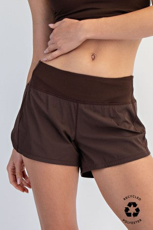 Stretch Woven 2 In 1 Active Shorts