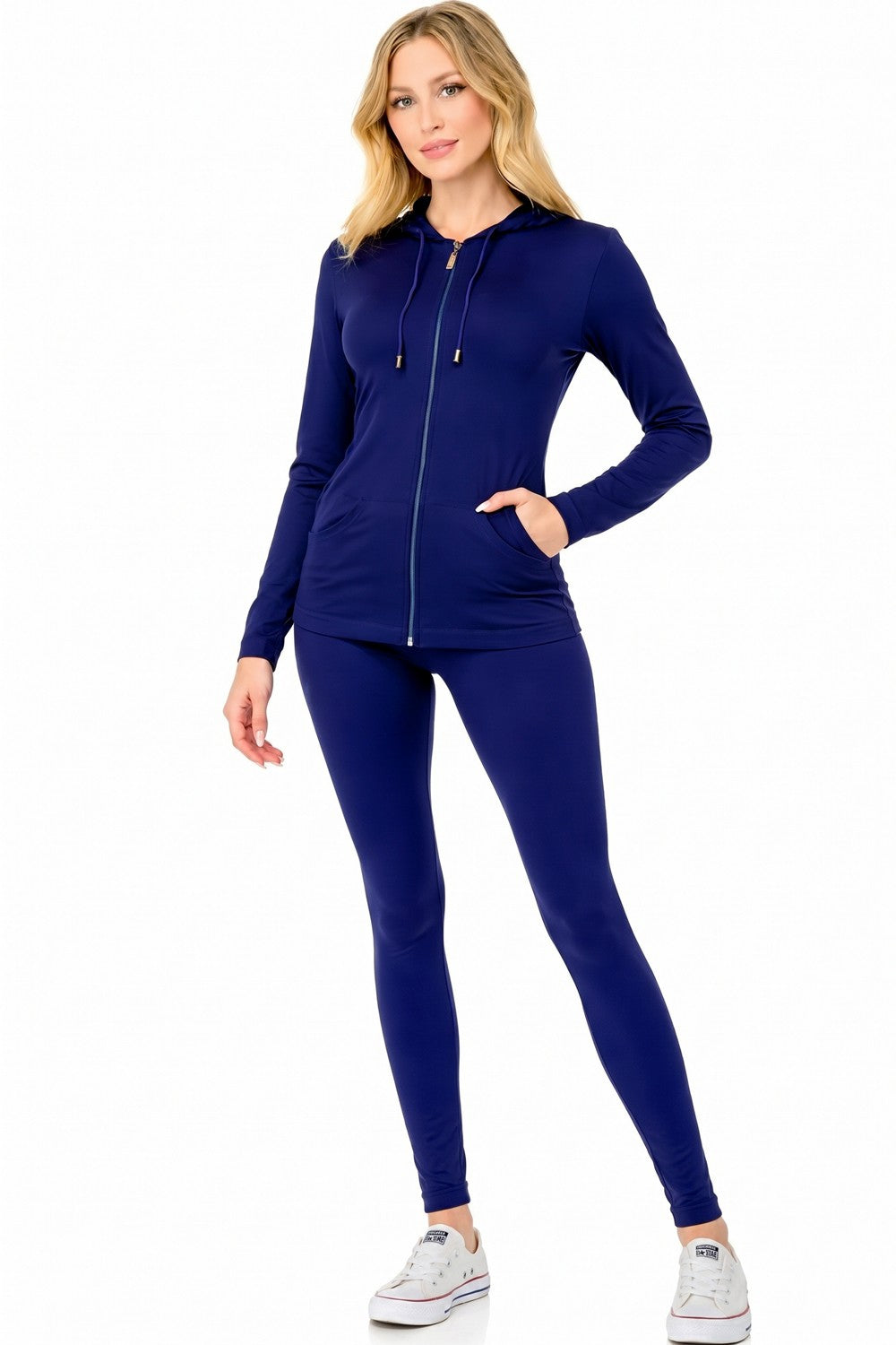 EaseSet Zip Hoodie Set - Navy