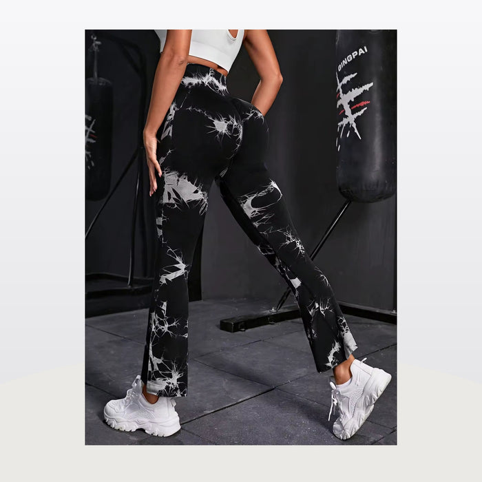 AuraFlow™ Seamless Tie-Dye Flare Leggings