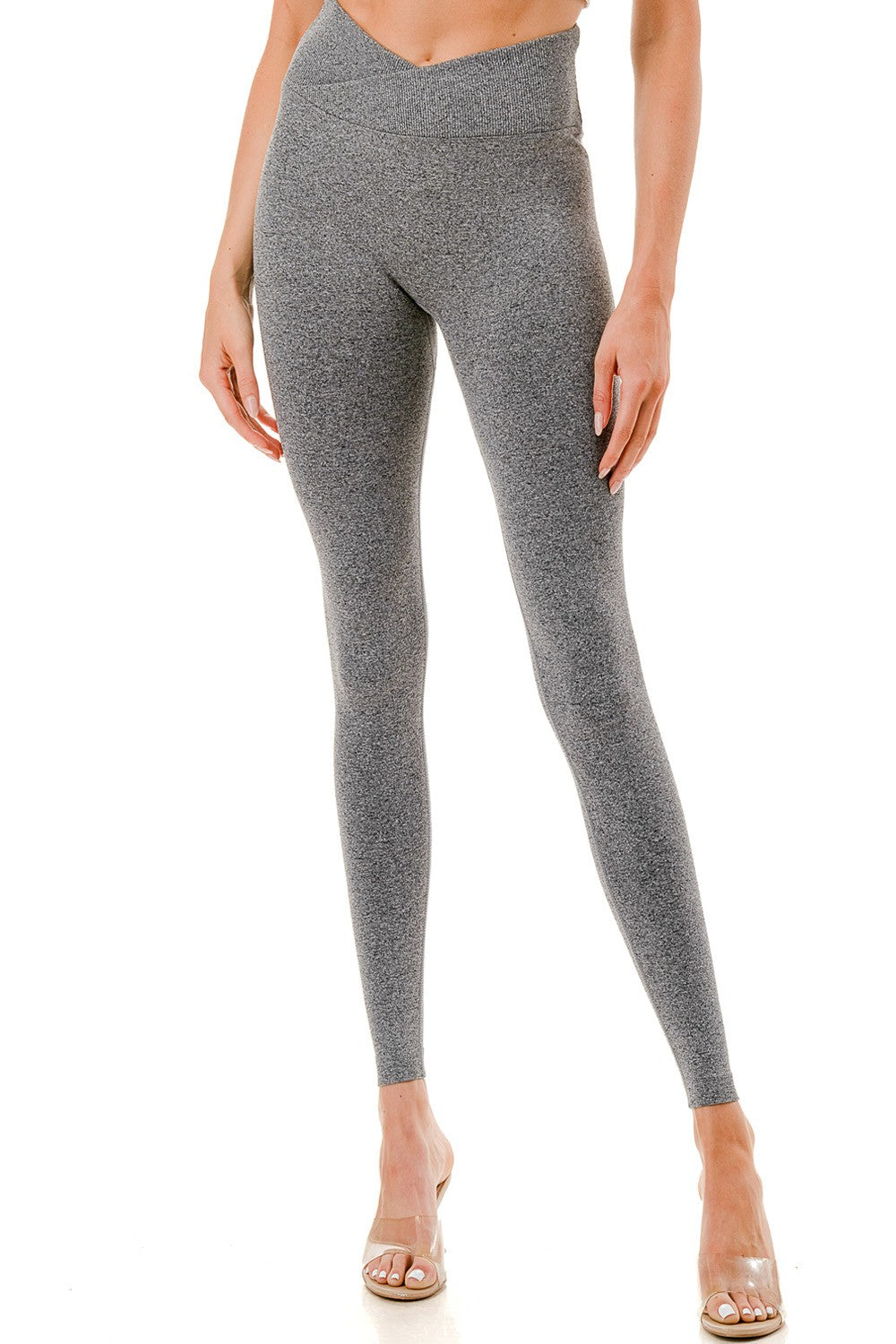 V-Waist High-Rise Ruched Leggings