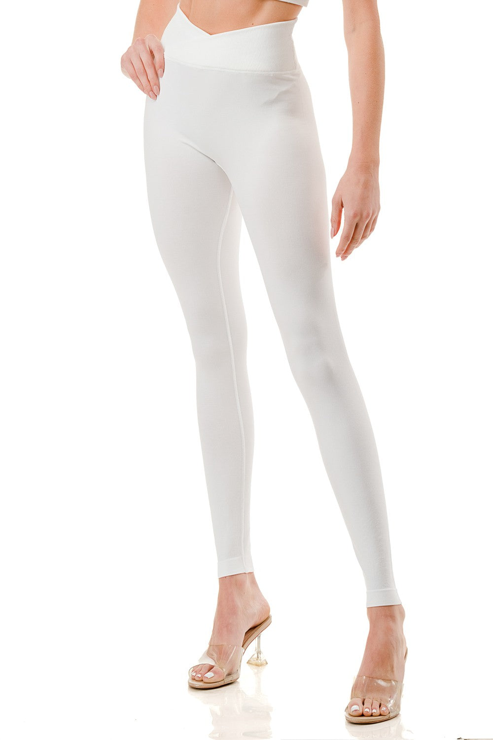 V-Waist High-Rise Ruched Leggings
