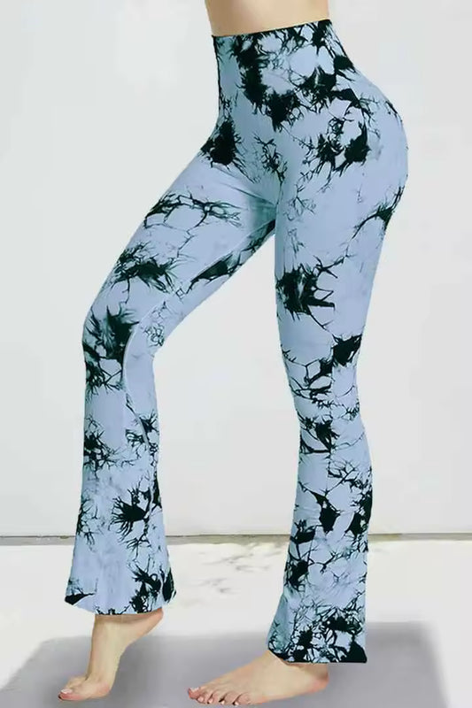 AuraFlow Seamless Tie-Dye Flare Leggings
